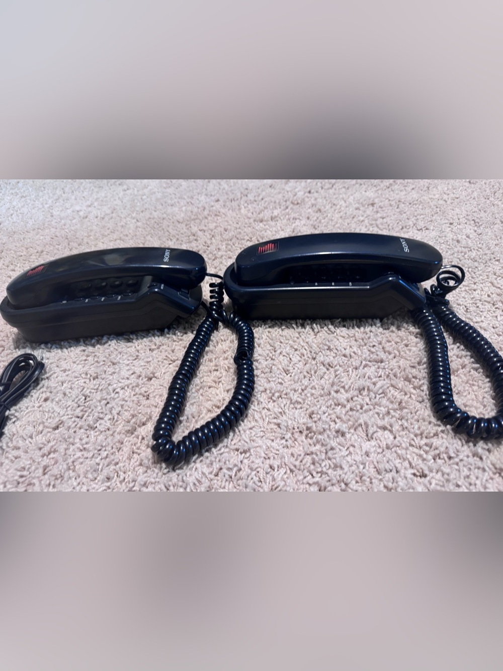 Vintage Sony Black Corded Wall Handset Phone - Picture 2 of 6